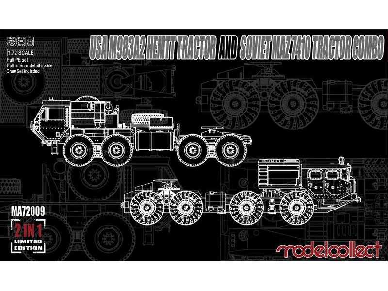 USA M983a2 Hemtt Tractor And Soviet Maz 7410 Tractor Combo - zdjęcie 1