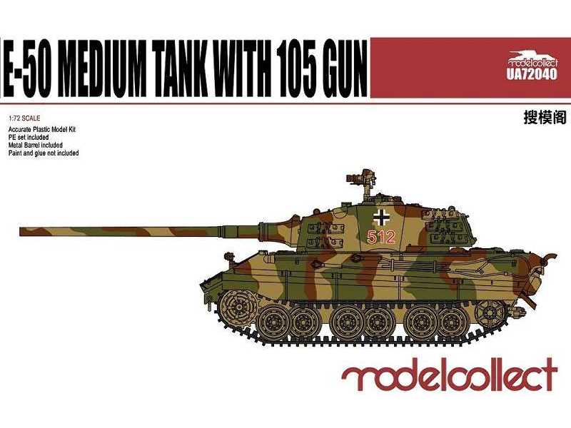 Średni czołg niemiecki E-50 z działem 105mm - II W.Ś. - zdjęcie 1 Średni czołg niemiecki E-50 z działem 105mm - II W.Ś. - zdjęcie 1