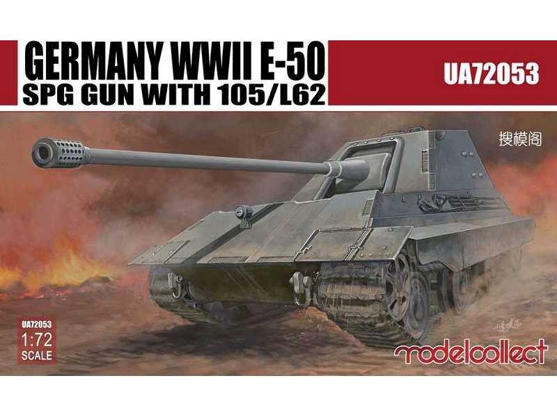 Niemieckie działo samobieżne E-50 z armatą 105/L62 - zdjęcie 1 Niemieckie działo samobieżne E-50 z armatą 105/L62 - zdjęcie 1