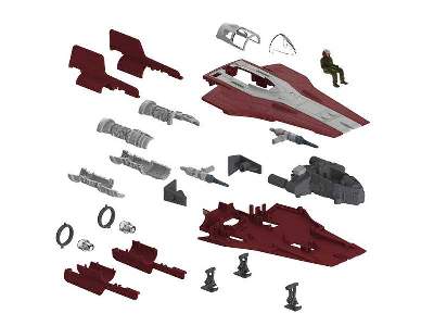 Build & Play  Resistance A-Wing Fighter, Red - zdjęcie 2