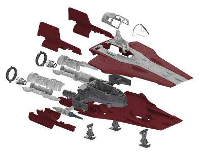 Build & Play  Resistance A-Wing Fighter, Red - zdjęcie 9