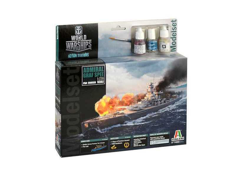 World of Warships - Admiral Graf Spee z farbkami i klejem - zdjęcie 1 World of Warships - Admiral Graf Spee z farbkami i klejem - zdjęcie 1