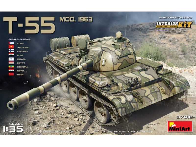 T-55 model 1963 radziecki średni czołg - z wnętrzem - zdjęcie 1 T-55 model 1963 radziecki średni czołg - z wnętrzem - zdjęcie 1