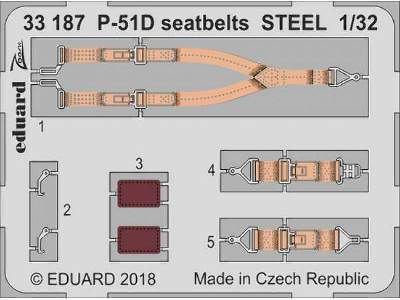 P-51D seatbelts STEEL 1/32 - Revell - zdjęcie 1