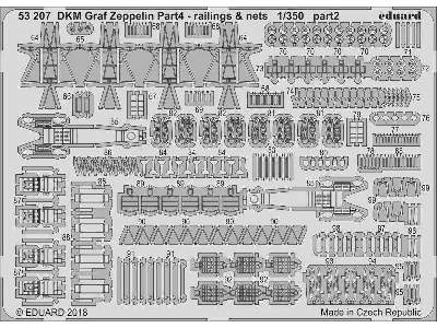 DKM Graf Zeppelin railings & nets  pt.4 1/350 - Trumpeter - zdjęcie 2