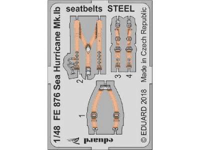 Sea Hurricane Mk. Ib seatbelts STEEL 1/48 - Airfix - zdjęcie 1