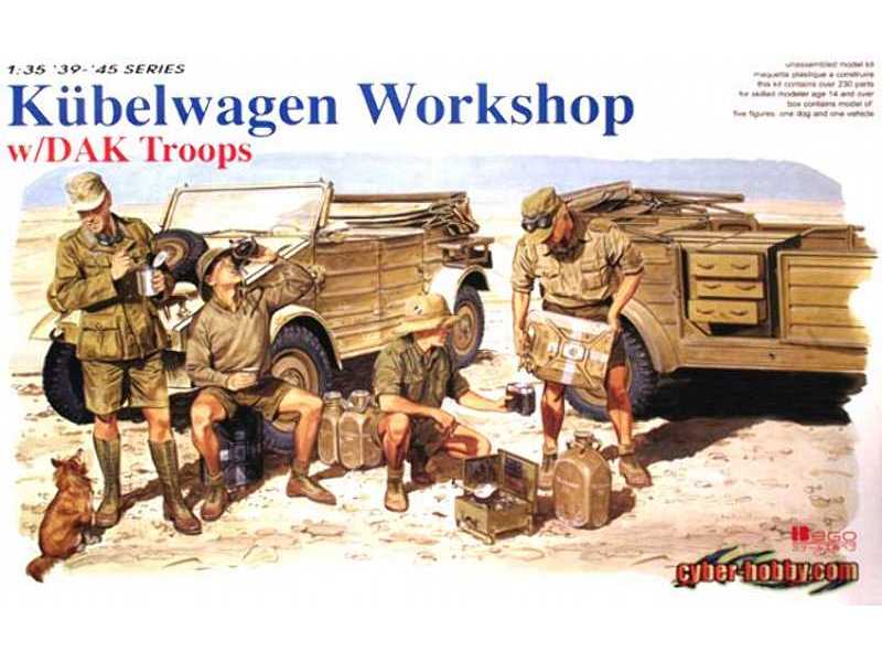 Kubelwagen Workshop + DAK Troops - zdjęcie 1 Kubelwagen Workshop + DAK Troops - zdjęcie 1