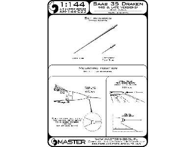 Saab 35 Draken (Późne Wersje) - Rurki Pitota Oraz Sonda Angle Of - zdjęcie 1