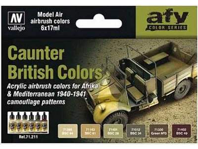 Zestaw farb Model Air Pojazdy brytyjskie wg malowania Caunter - zdjęcie 1