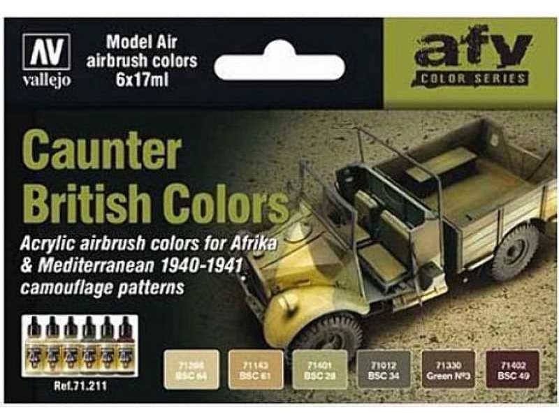 Zestaw farb Model Air Pojazdy brytyjskie wg malowania Caunter - zdjęcie 1