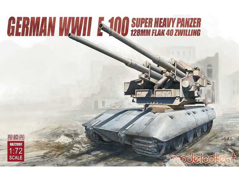 Działa sprzężone 128mm Flak 40 Zwilling na podwoziu czołgu E-100 - zdjęcie 1 Działa sprzężone 128mm Flak 40 Zwilling na podwoziu czołgu E-100 - zdjęcie 1