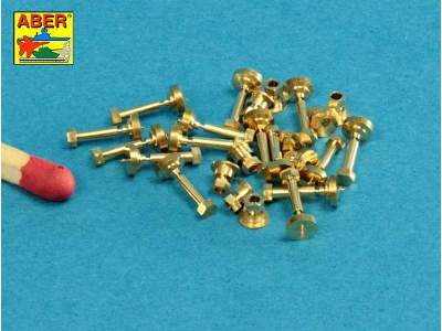Toczone mosiężne imitacje śrub 1,6 x 4,0 mm x 15 szt. nakrętki - zdjęcie 2