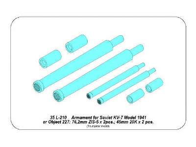 Uzbrojenie do rosyjskiego KV-7 76mm x 2 szt.; 45mm x 2 szt. - zdjęcie 4