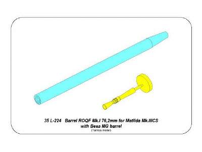 Lufa ROQF Mk.I 76.2mm do Matyldy Mk.IIICS + lufa do km Besa - zdjęcie 11