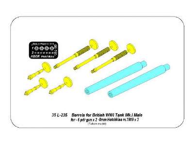 Lufy do czołgu Mk.I Male – 6 funtowe działo i KM Hotchkiss - zdjęcie 10