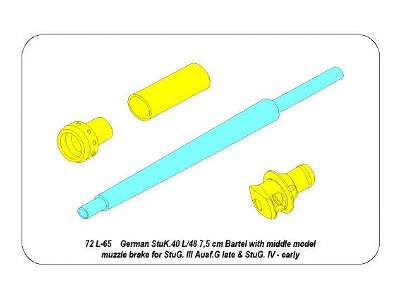 Lufa do dział StuG.III, Ausf.G wersja późna i StuG.IV - wczesna - zdjęcie 8