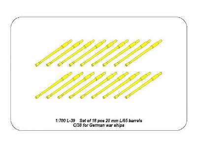 Zestaw 18 luf do działek 20 mm L/65 C/38 do Niemieckich okrętów - zdjęcie 8