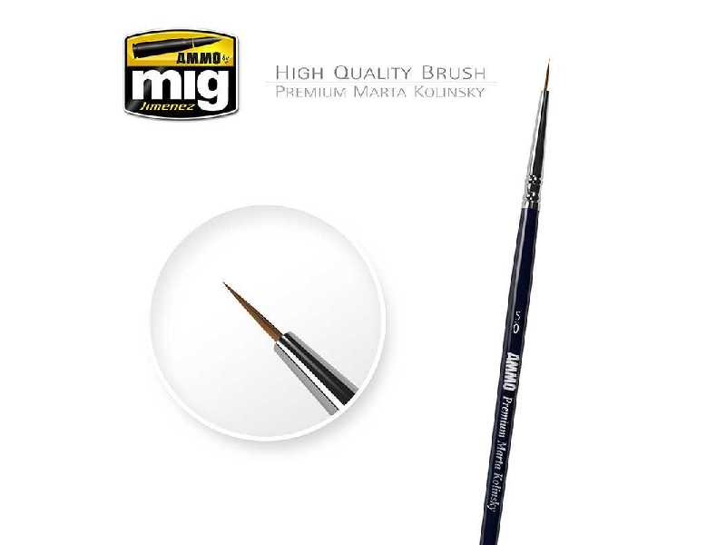 5/0 Premium Marta Kolinsky Round Brush - zdjęcie 1 5/0 Premium Marta Kolinsky Round Brush - zdjęcie 1
