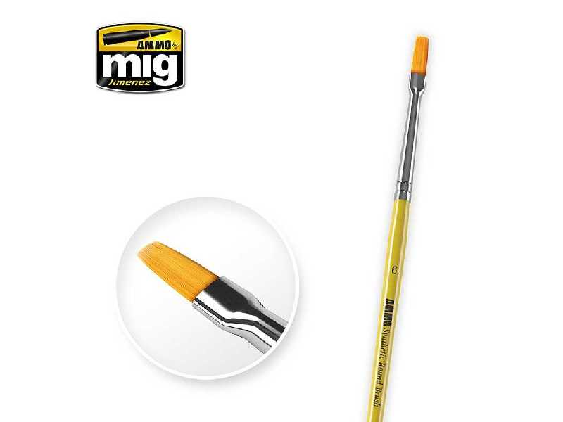 A.Mig 8621 6 Syntetic Flat Brush - zdjęcie 1 A.Mig 8621 6 Syntetic Flat Brush - zdjęcie 1