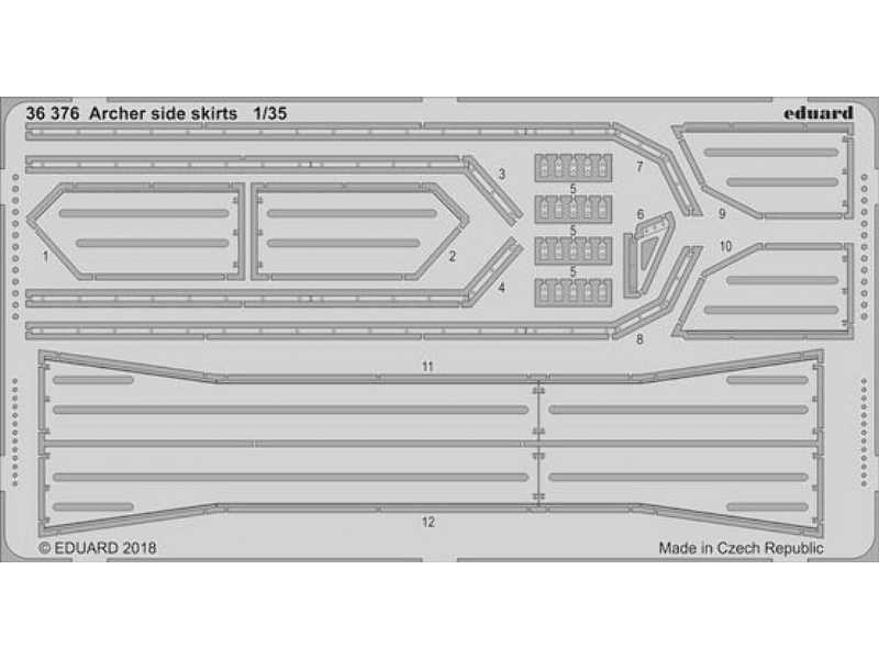 Archer side skirts 1/35 - Tamiya - zdjęcie 1 Archer side skirts 1/35 - Tamiya - zdjęcie 1