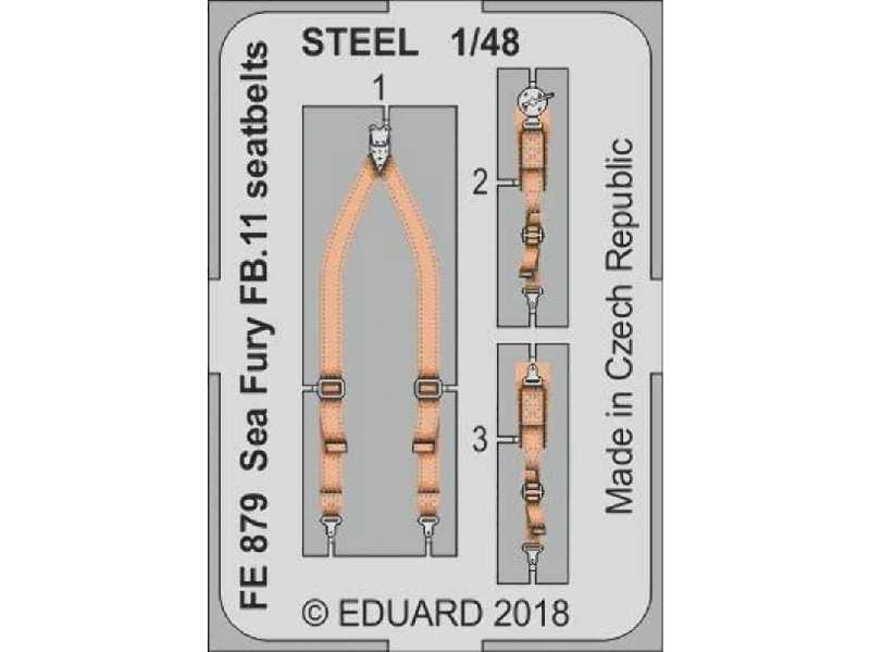 Sea Fury FB.11 seatbelts STEEL 1/48 - Airfix - zdjęcie 1