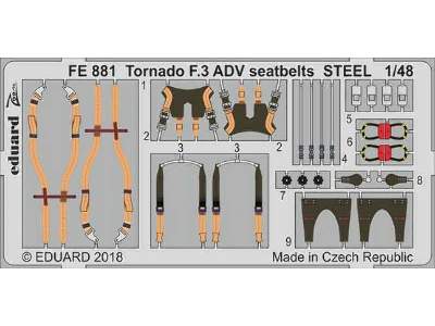 Tornado F.3 ADV seatbelts STEEL 1/48 - Revell - zdjęcie 1