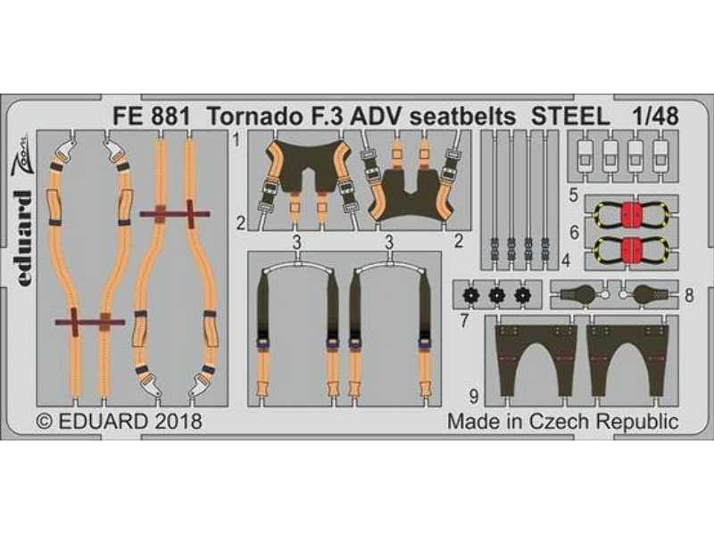 Tornado F.3 ADV seatbelts STEEL 1/48 - Revell - zdjęcie 1 Tornado F.3 ADV seatbelts STEEL 1/48 - Revell - zdjęcie 1