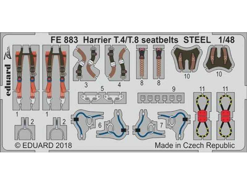 Harrier T.4/ T.8 seatbelts STEEL 1/48 - Kinetic - zdjęcie 1