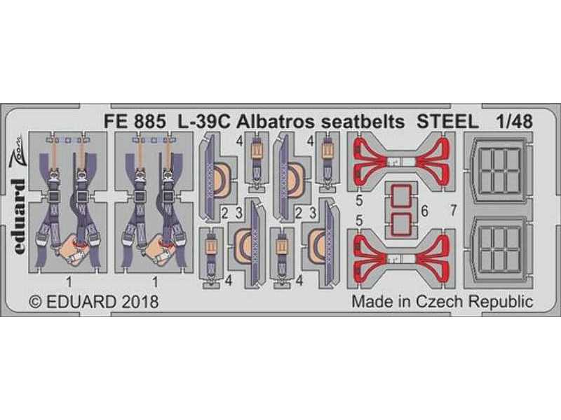 L-39C Albatros seatbelts STEEL 1/48 - Trumpeter - zdjęcie 1