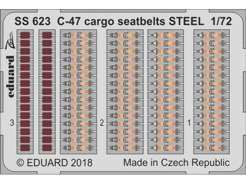 C-47 cargo seatbelts STEEL 1/72 - Hobby Boss - zdjęcie 1 C-47 cargo seatbelts STEEL 1/72 - Hobby Boss - zdjęcie 1
