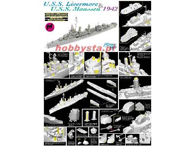 U.S.S. Livermore & U.S.S. Monssen 1942 (Twin Pack) - Smart Kit - zdjęcie 2