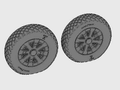 F4u Corsair/F6f Hellcat Diamond Thread Wheels Set - zdjęcie 2