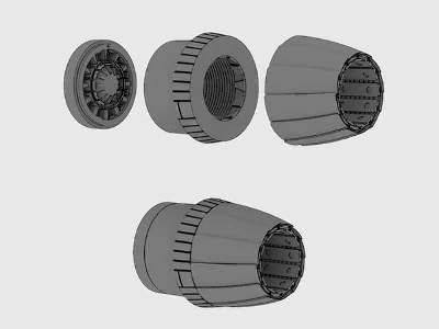 F/A-18 E/F Super Hornet Engine Nozzles For Revell - zdjęcie 1