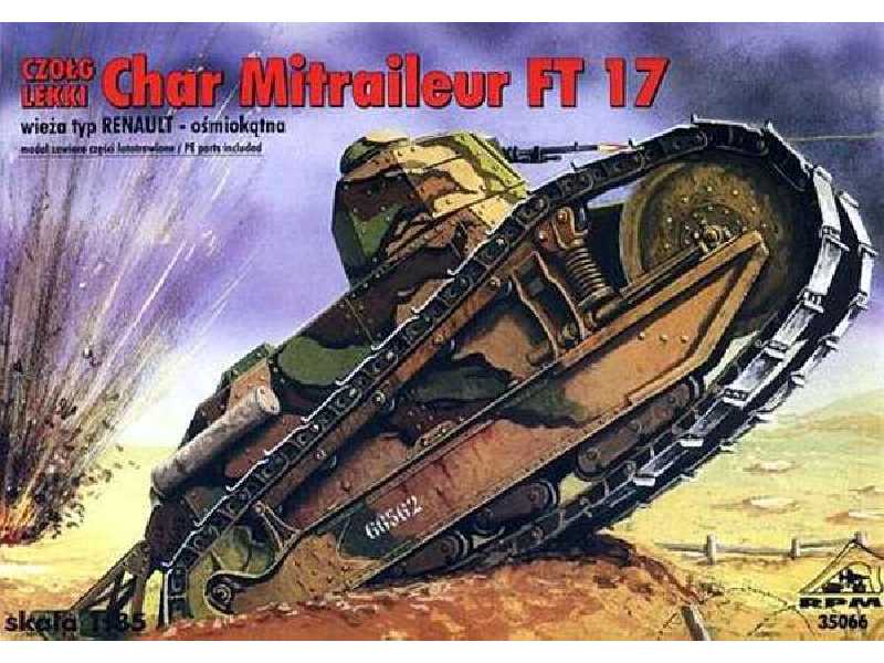 Char Mitrailleur FT 17 z ośmiokątną wieżą Renault - zdjęcie 1 Char Mitrailleur FT 17 z ośmiokątną wieżą Renault - zdjęcie 1