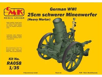German WWi 25cm Schwerer Minenwerfer. Heavy Mortar All Resin Kit - zdjęcie 1