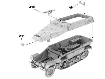 Niemiecki ciągnik artyleryjski Sd.Kfz. 251/4 - zdjęcie 4