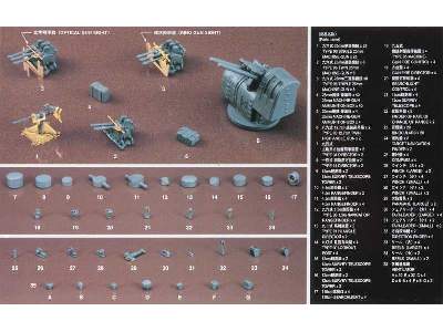 QG18 Japanese Navy Ship Equipment Set A (Machine Guns & Optical - zdjęcie 1