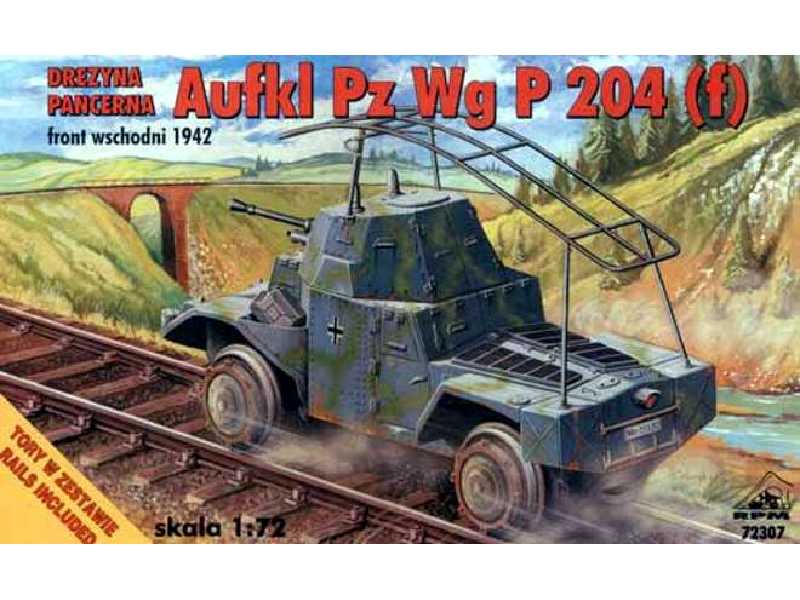 Drezyna pancerna Aufkl.Pz.Wg P 204 z torami - zdjęcie 1 Drezyna pancerna Aufkl.Pz.Wg P 204 z torami - zdjęcie 1