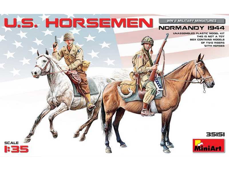 Amerykańscy żołnierze na koniach - Normandia 1944 - zdjęcie 1 Amerykańscy żołnierze na koniach - Normandia 1944 - zdjęcie 1