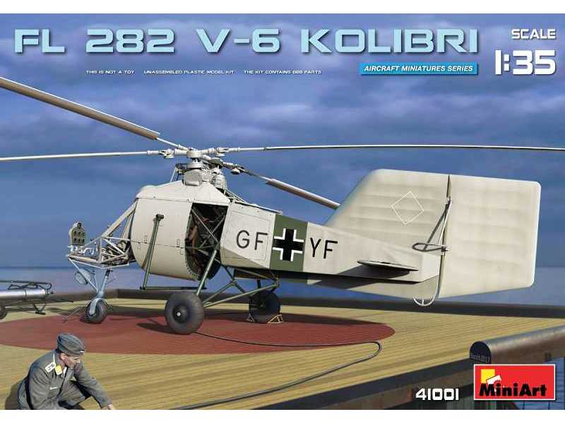Flettner Fl 282 V-6 Kolibri - śmigłowiec niemiecki - zdjęcie 1 Flettner Fl 282 V-6 Kolibri - śmigłowiec niemiecki - zdjęcie 1