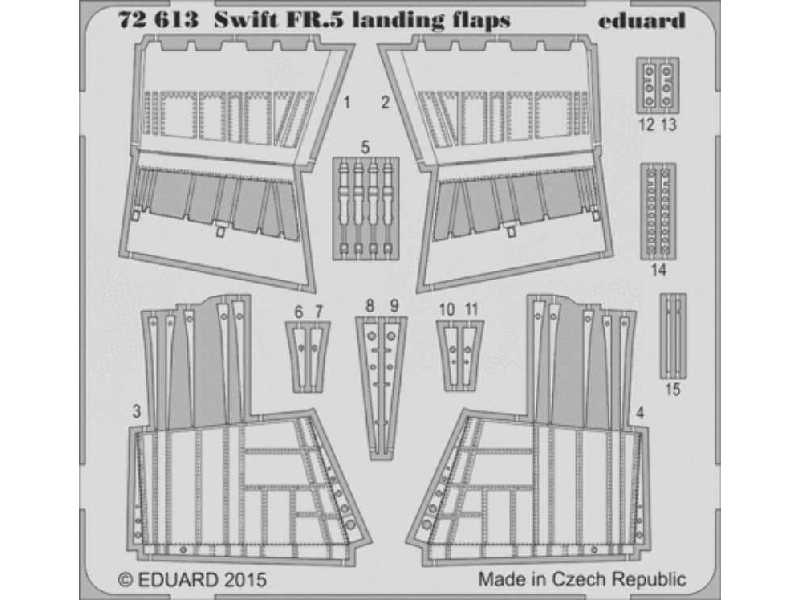 Swift FR.5 landing flaps 1/72 - Airfix - zdjęcie 1