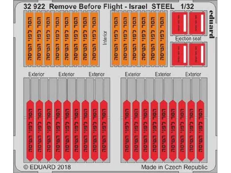 Remove Before Flight - Israel STEEL 1/32 - zdjęcie 1