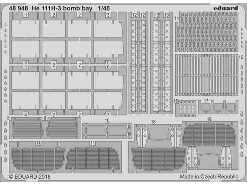 He 111H-3 bomb bay 1/48 - Icm - zdjęcie 1 He 111H-3 bomb bay 1/48 - Icm - zdjęcie 1