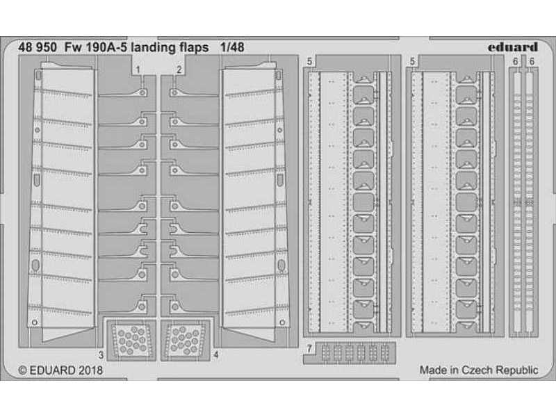 Fw 190A-5 landing flaps 1/48 - Eduard - zdjęcie 1 Fw 190A-5 landing flaps 1/48 - Eduard - zdjęcie 1
