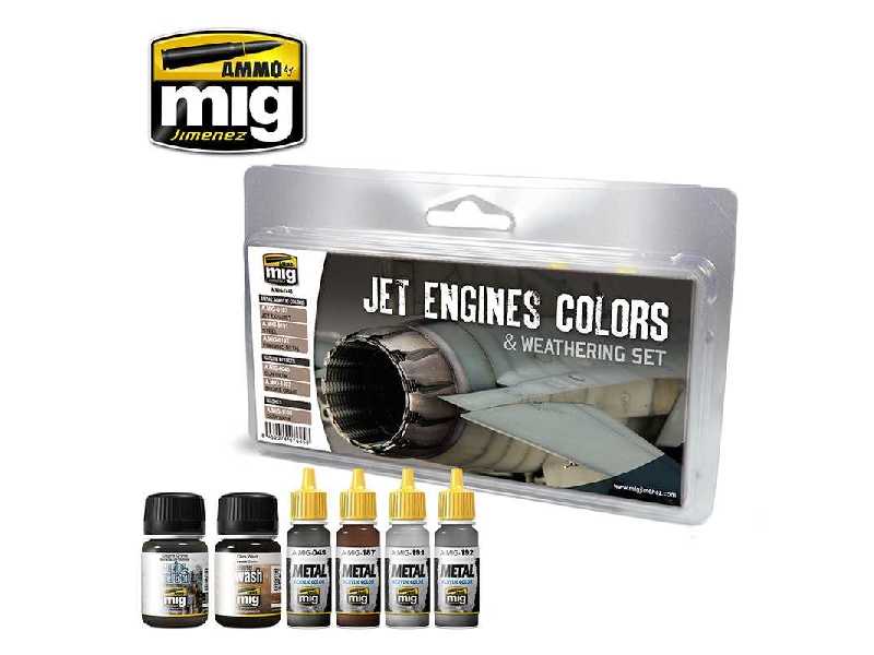 A.Mig-7445 Jet Engines Colors And Weathering Set - zdjęcie 1 A.Mig-7445 Jet Engines Colors And Weathering Set - zdjęcie 1