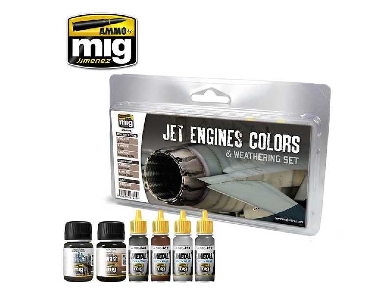 A.Mig-7445 Jet Engines Colors And Weathering Set - zdjęcie 1