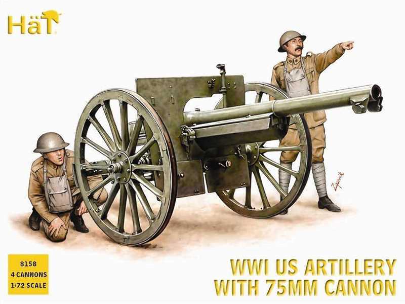 Amerykańska artyleria z działami 75mm - I W.Ś. - zdjęcie 1 Amerykańska artyleria z działami 75mm - I W.Ś. - zdjęcie 1