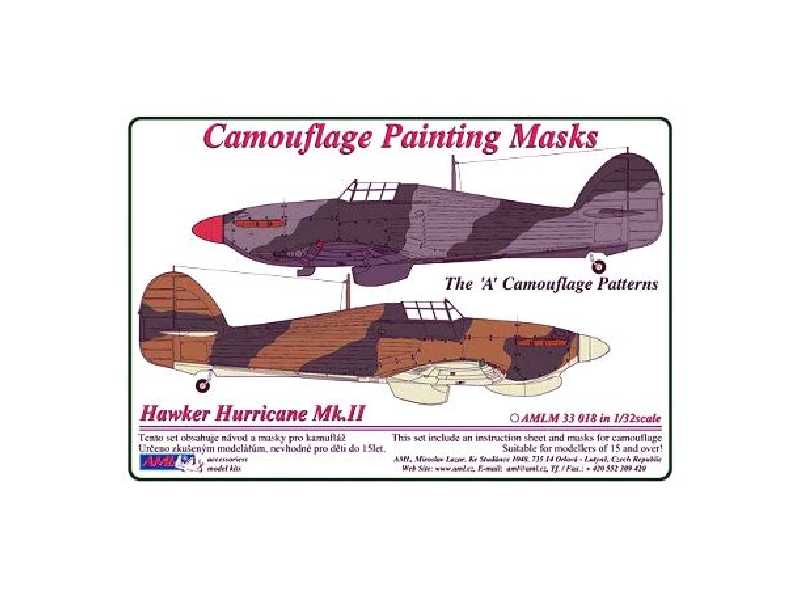 Hawker Hurricane Mk.Ii - Camouflage Painting Masks - zdjęcie 1 Hawker Hurricane Mk.Ii - Camouflage Painting Masks - zdjęcie 1