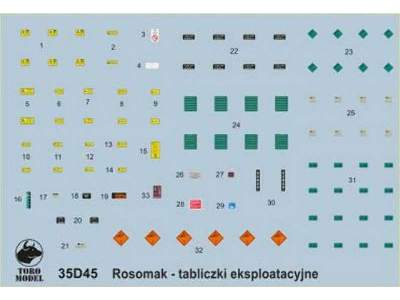 KTO Rosomak - tabliczki eksploatacyjne - zdjęcie 1