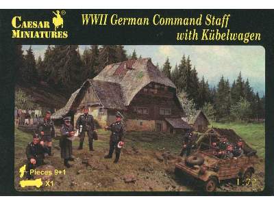 Niemieckie dowództwo z kubelwagenem - II W.Ś. - zdjęcie 1